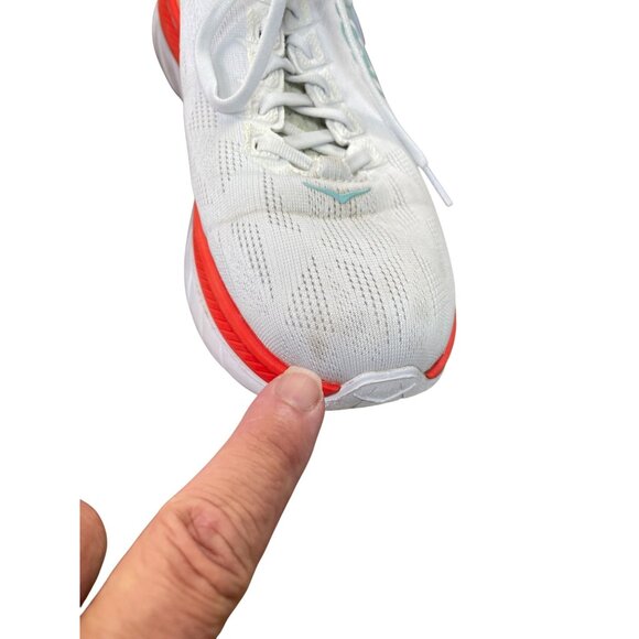 Hoka One One Mach 4 Womens White Red Running Shoes sneakers size 10B sku 8829 - Picture 9 of 16